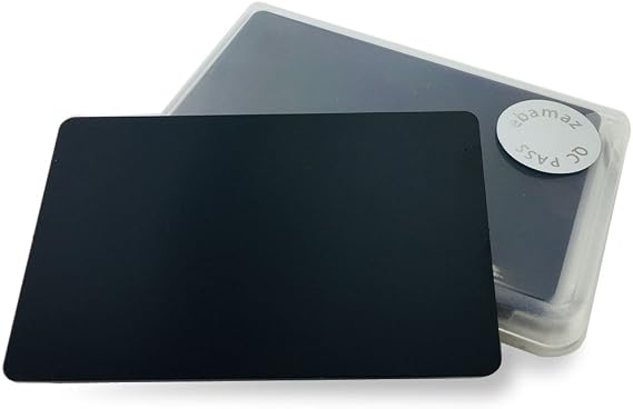 Stainless Steel Metal Business Cards 86X54X0.5mm Plaques Pack of 10PCS (Black,Blanks)