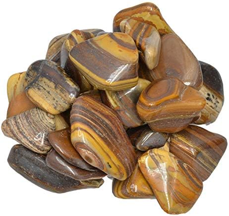 Hypnotic Gems Materials: 1 lb New Banded Jasper Tumbled Stones from Africa - Large - 1.25" to 1.5" - Polished Rocks and Gemstones for Art, Crafts, Fountains, Crystal Healing and More!