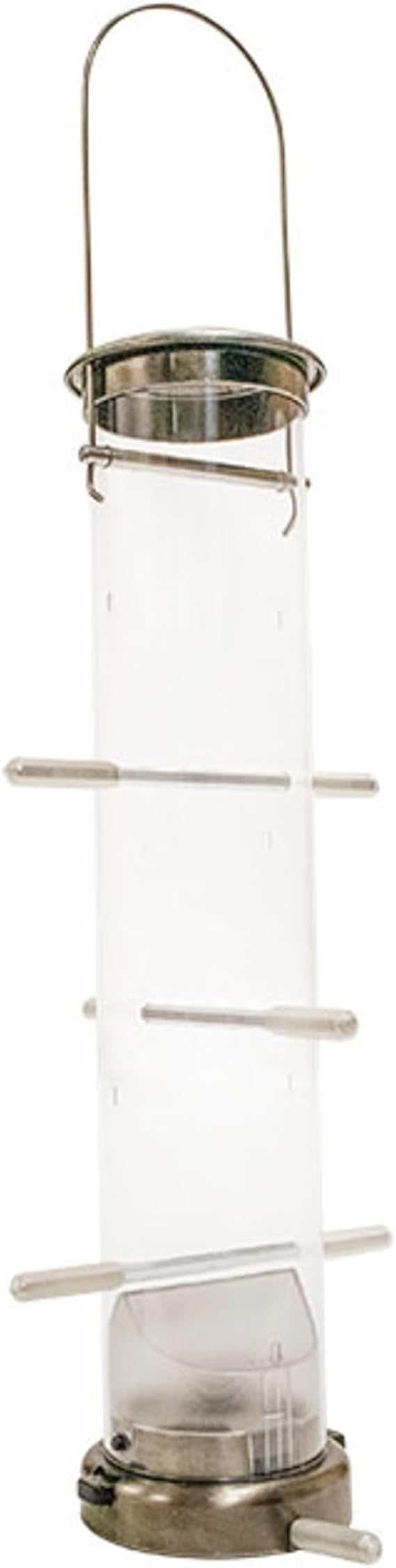 Aspects 400 Quick-Clean Thistle Tube Feeder, Medium - Brushed Nickel