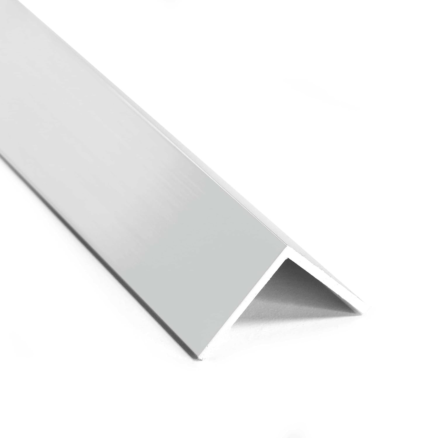 nielsen Aluminium Angle Profile Silver Matt Anodised 2000 x 10 x 10 mm Thickness: 1 mm Length: 200 cm Isosceles Made in Germany Corner Protection Profile Edge Protection End Profile