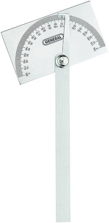 General Tools Square Head Protractor & Angle Finder for Carpentry & Framing