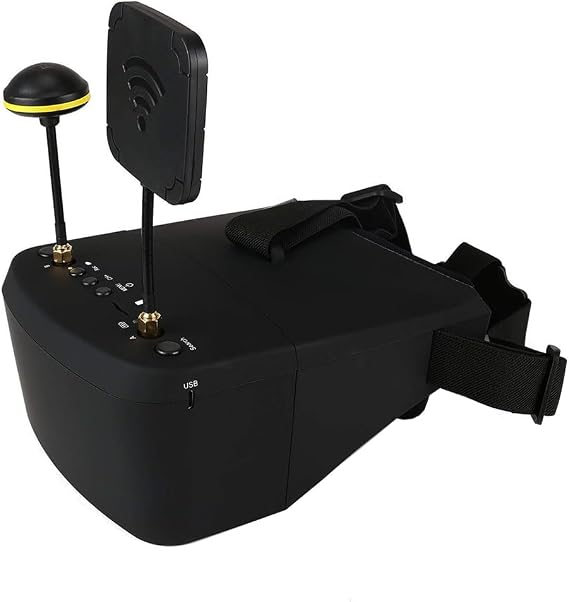 EV800D FPV Goggles with DVR 5.8G 40CH 5 Inch 800x480 Build in Antenna for Analog FPV Camera and Transmitter FPV Drone RC Car