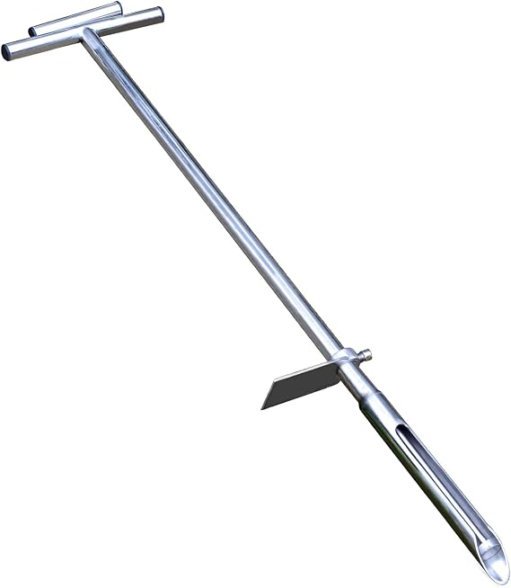 40" Soil Probe, Stainless Steel Soil Sampler Probe with Foot Pedal and Reusable Sample Bags, Soil Test Kits for Lawn Plant Garden Farm Soil Sampling