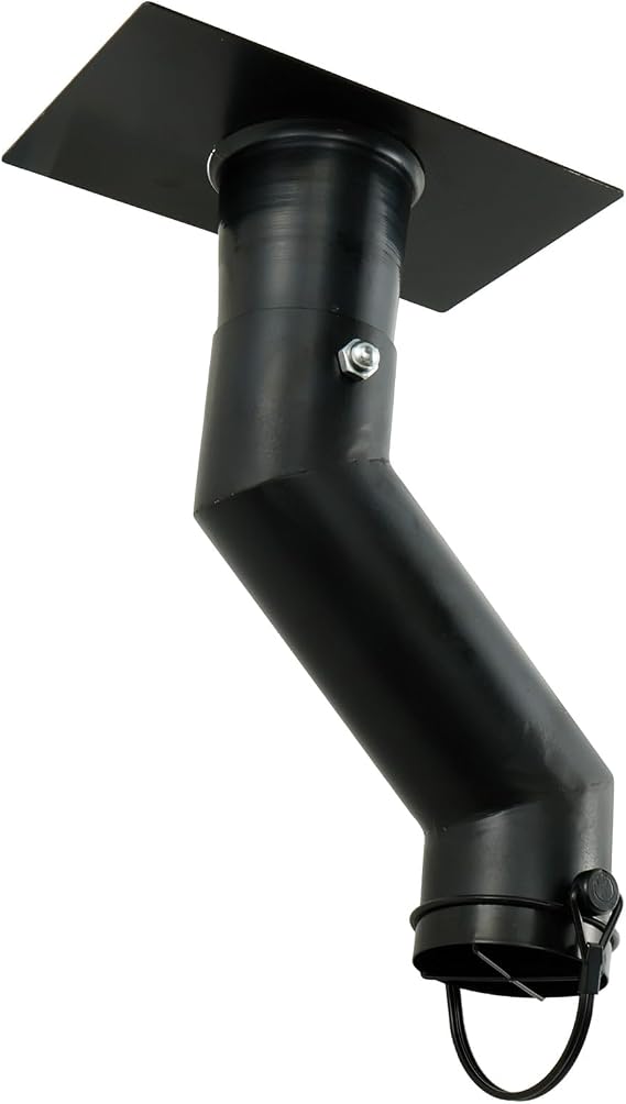 Rain Chain Gutter Adapter, Rain Chain Adapter for Gutter, Curved Spout Rain Chain Installation Kit, Powder Coated Gutter Adapter Set for Gutter Downspout Outlet