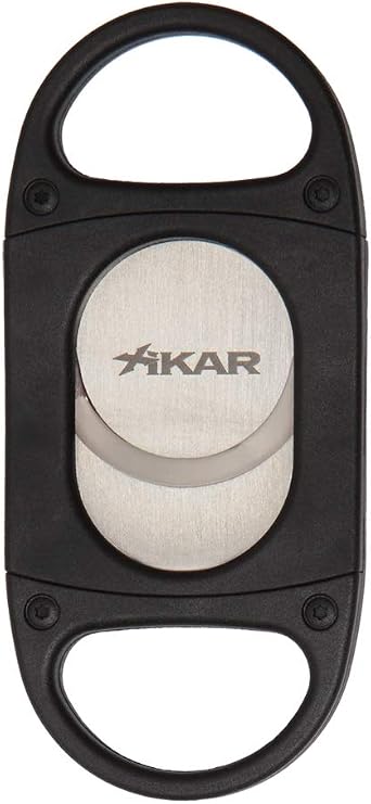 Xikar X8 Cigar Cutter, Stainless Steel Blades, Cuts Up to 70 Ring Gauge, Black