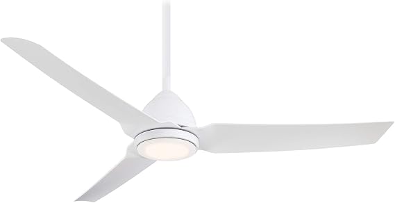 Minka Aire Java 54 in. Integrated LED Indoor/Outdoor Flat White Ceiling Fan with Light and Remote Control