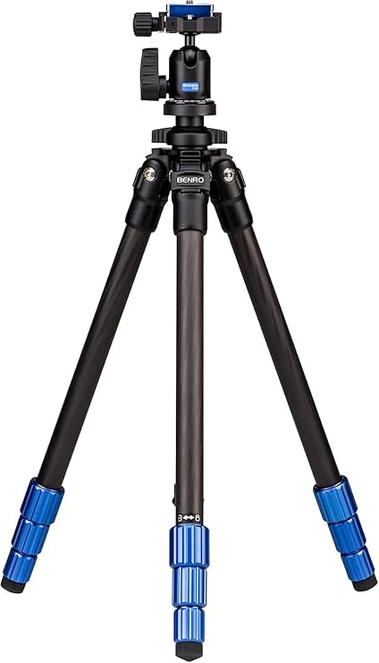 Benro Slim Aluminum Tripod Kit Lightweight Travel Tripod with N00 Ball Head, Arca-Swiss Plate, Twist Locks, and Carrying Case for DSLR, Mirrorless & Smartphone Photography (TSL08AN00)