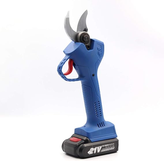 Laecabv Electric Branch Cutter Scissors 21V 30mm Cordless Garden Pruning Shears 2Pcs Li-ion Battery Rechargeable Fruit Tree Bushes Trimmer Cutting Tool