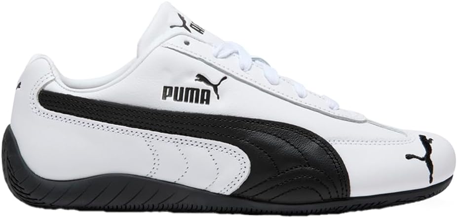 PUMA Womens Speedcat Leather Lace Up Sneakers Shoes Casual - White