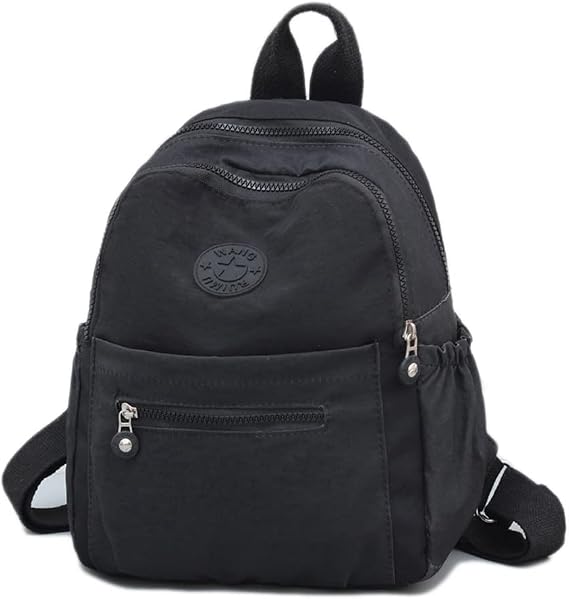 Backpack Women's Fashion Oxford Cloth Backpack Summer Large-capacity Canvas Bag Light Travel School Bag (Color : Black)