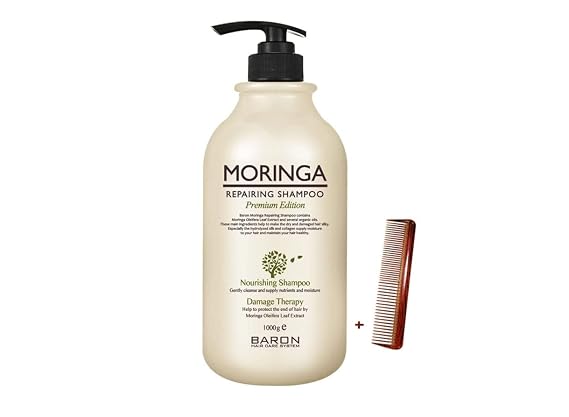 [BARON] MORINGA Hair Treatment Repairing Shampoo Premium Edition 1000ml 33.9 fl oz - For Dry and Damaged Hair