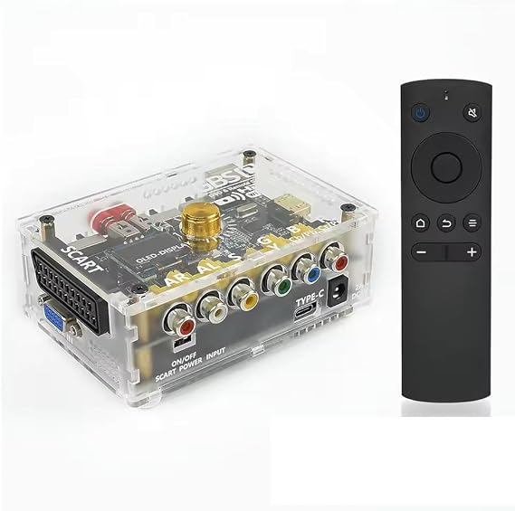 TicKnot ODV-GBS-C Mini Video Converter RGBS Scart/YPbPr to HDMI & VGA Upscaler for Retro Gaming Console PS2/N64/Dreamcast/Saturn with Zero Lag (Tran Clear)