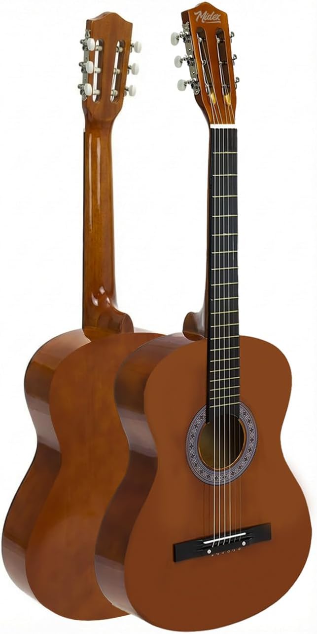Midex CG-36BRW Kaliteli 36 İnç 3/4 Juniur Çocuk Gitarı 8-12 Yaş Arası (Çanta Askı Capo Nota Sticker Pena Metod)