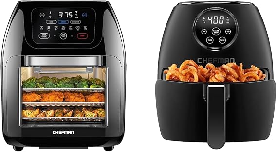 CHEFMAN Air Fryers with Rotisserie, Dehydrator, 10L & 3.6Qt Capacity, 17 Presets