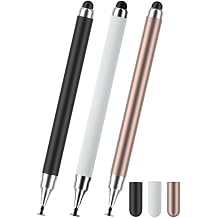 3 Pack Stylus Pens for Touch Screens, 2 in 1 Universal High Sensitivity High Precision Tablets Pens for Smartphones, Android, Tablets, and Other Touch Screens