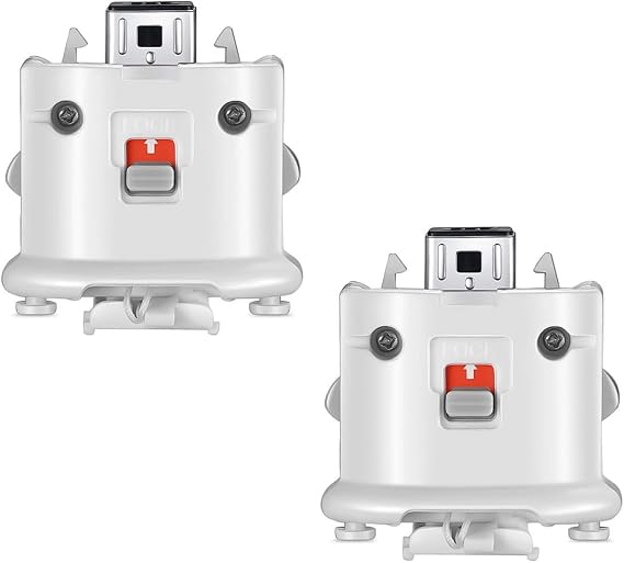 2 Pack Motion Plus Adapter Compatible with Wii External Motion Sensor for Remote Control Dynamic Amplifier Grip Accelerator