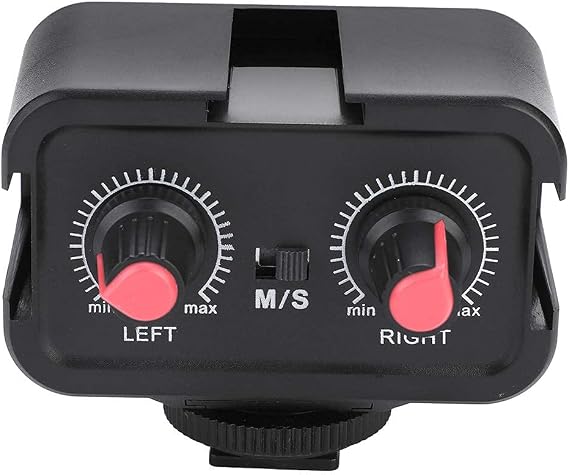 Camera Mic Audio Mixer,WS-V2 2 Channel Universal Microphone Audio Adapter Mixer with 3.5mm Inputs for DSLR Cameras