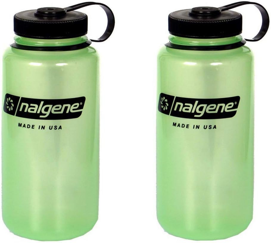 Nalgene Tritan 32oz Wide Mouth Bottle Set of 2 Green