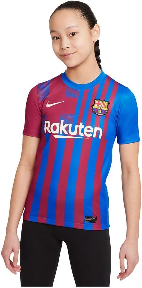 NIKE Unisex Kids Fc Barcelona, 2021/22 Season, Game Equipment, Jersey Home Jersey