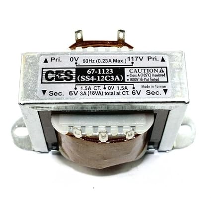 Center Tapped Transformer (117VAC -> 12VAC, 3A)