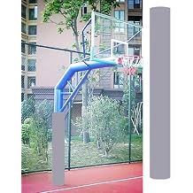 72" / 6 Ft Pole Padding for Outdoor Basketball Hoop, Basement Column Pole Wrap Cover with Velcro Straps, Custom Wrap Around Pole Pad Collision(Gray,Dia 4.5inch(0.37ft))