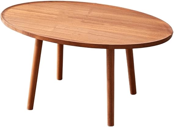 Coffee Table, Side Table, Small Oval Coffee Table, Small Table that Can Be Used as a Bedside Table, Coffee Table and Small Desk, Corner Table, Side Table (Large)