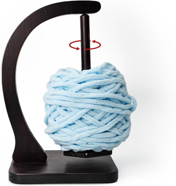 Yuoyar Wooden Yarn Holder for Crocheting, Gifts for Crocheters | Magnetic Rotating