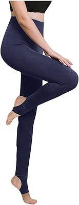Fleece Lined Stirrup Leggings Women High Waisted Soft Gym Workout Leggings Winter Thermal Tights Athletic Yoga Pants