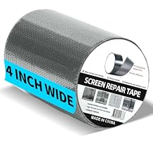 Window Screen Door Repair Tape, 4inx20FT Grey, Fiberglass Screen Mesh Repair, 3-Layer Strong Adhesive, Waterproof Covering Mesh