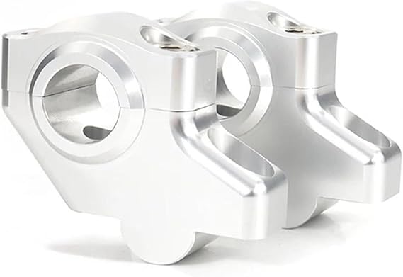 Handlebars Clipons Riser for Dominar 250 for Dominar 400 2017 2018 2019 2020 2021 2022 2023 2024 22 Mm 7/8" Offset Handlebar Riser(Gloss Silver)