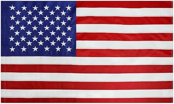G128 American USA Flag | 1x1.5 Ft | ToughWeave Series Pole Sleeve Embroidered 210D Poly | NO Grommets, NO FLAGPOLE Included | Country Flag, Embroidered Stars, Sewn Stripes, Indoor/Outdoor
