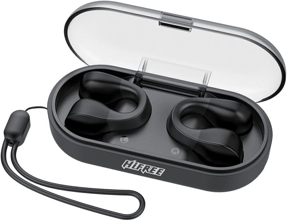 HiFree T1 Clip-on Ows Bluetooth Headset, Black