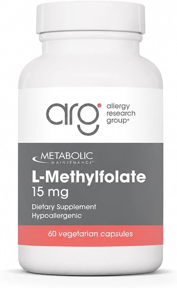 Metabolic Maintenance L-Methylfolate 15 mg, 60 Capsules | Active Folate for Methylation Support and Biochemical Reactions, Highly Bioavailable, Vegetarian Formula