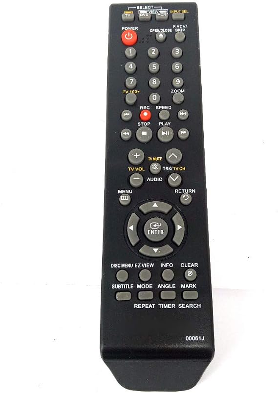 New 00061J Remote Control Replace for Samsung DVD VCR Combo DVD-V9700 DVD-V9800