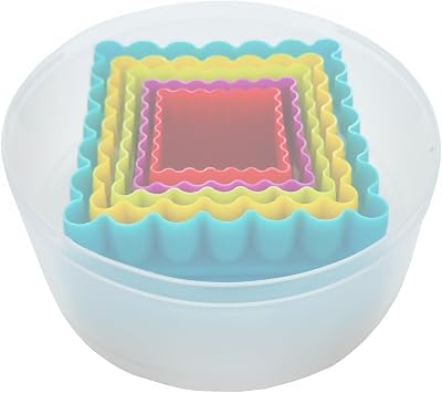Square Cookie Cutter Set - 5 PCS Create Perfect Cookies with Ease