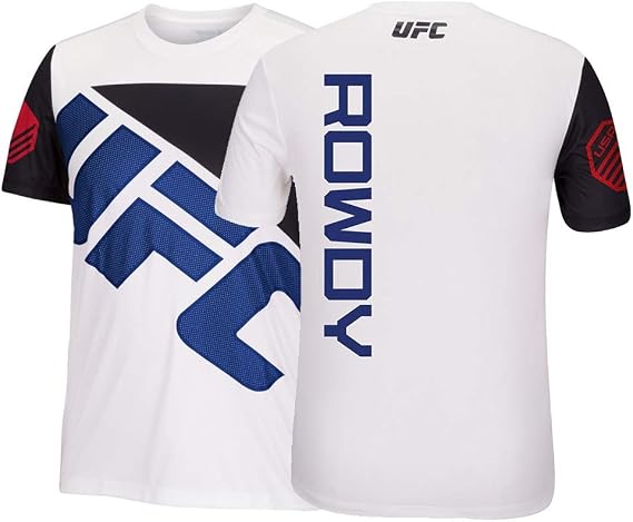 Reebok Ronda Rousey UFC Men's Chalk White Fight Kit Rowdy Nickname Walkout Jersey CC0153