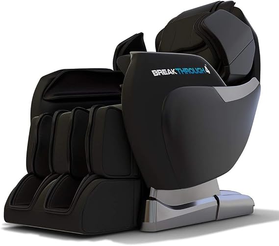 Breakthrough 4 v2 Recliner Massage Chair | Full Body Shiatsu Heated Massage Chair | Zero Gravity Electric Recliner | Foot Rollers, Calf, Arms, Shoulder, Neck & Back Massager - (Black)