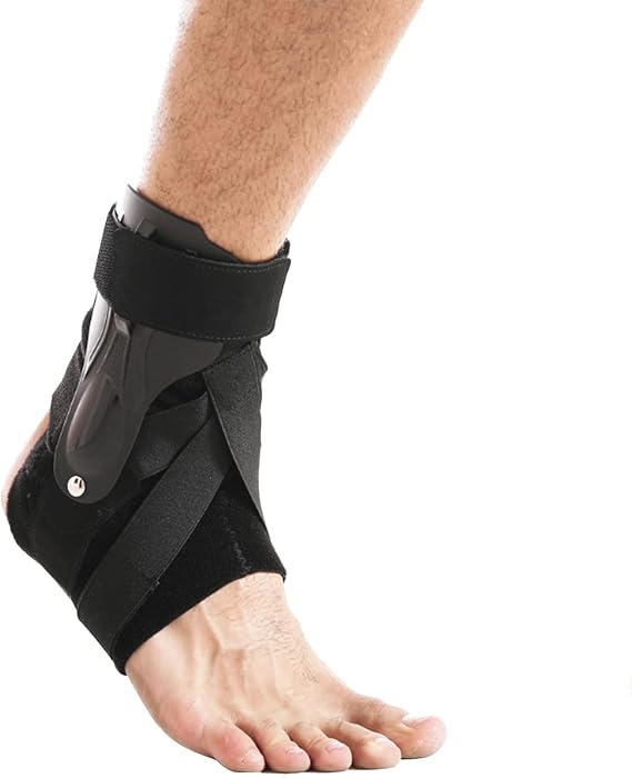 Ankle Brace Compression Ankle Stabilizer with Splint for Kids Adults, Adjustable Straps Ankle Support Brace Foot Protector Wrap for Arthritis Tendonitis Sprained Ankles Injury Prevention Recovery