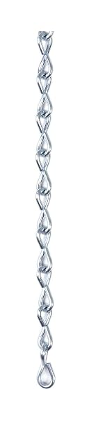 #16 x 15-ft Zinc-Plated Single Jack Chain for Hanging Signs, Stained Glass, and General Utility Use