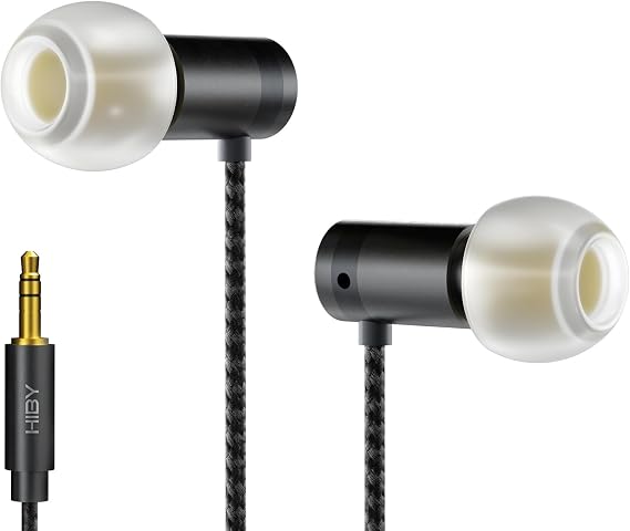 HiBy Yves HiFi in-Ear Monitors Wired with Titanium Drivers 6mm Micro-Dynamic N52 Magnet Dual-Density Ear Tips for Earphones Enthusiasts