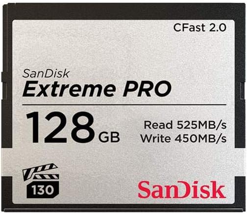 Sandisk Extreme Pro - Flash memory Card - 128 GB - CFast 2.0 - Silver (SDCFSP-128G-A46D)