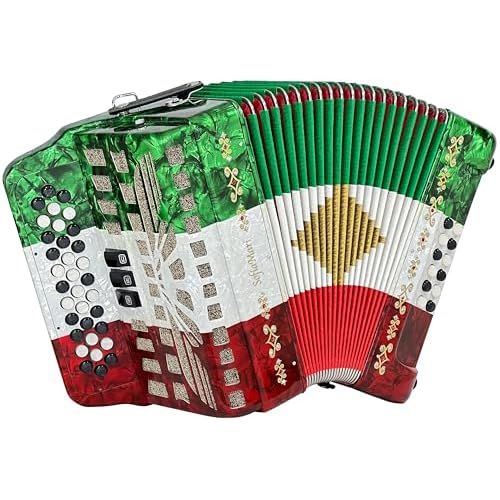 NSM-3412 Accordion Outfit: 34 Button 12 Bass, 3 Switch Accordion with Case and Straps
