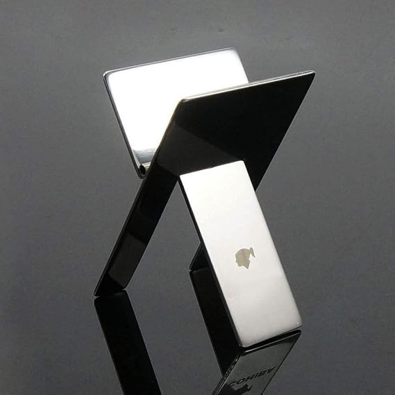 Stainless Steel Foldable Cigar Stand Prop Ashtray Holder w/Pu Leather Pouch