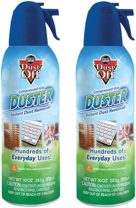 Dust Compressed Gas Duster, 2 Pack