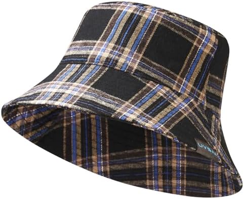 UPF 50 Reversible Foldable Sun Bucket Hat for Hiking Fishing Beach Safari Men Women