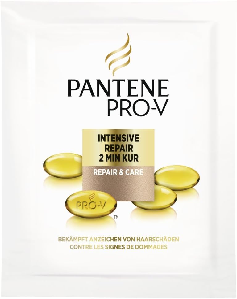 Pantene Pro-V & Care Hair Mask, Pack of 6 (6 x 25 ml), Hair Treatment, Hair Care for Dry Hair, For Damaged Dry Hair, Hair Care Shine, For Smooth and Shiny Hair