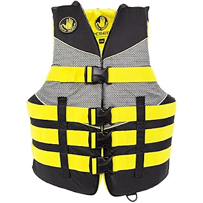 Body Glove Adult PFD Life Vest. Durable Polymer Shell, Lightweight PE Foam, Oversized Armholes, 4 Heavy-Duty Adjustable Belts