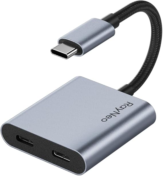 RayNeo USB-C to Glasses Charging Adapter, Charge and Play
