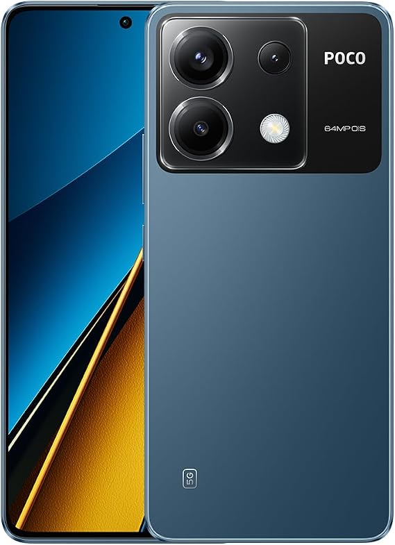 Xiaomi Poco X6 5G Global Version Unlocked (256GB + 8GB) GSM 6.67" 64MP Triple Camera (for Tmobile Mint Tello Global) (Blue)