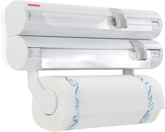 Leifheit Wall-Mounted Roll Holder Rolly Mobil ComfortLine, Paper Towels Holder, Kitchen Roll Holder, 25795
